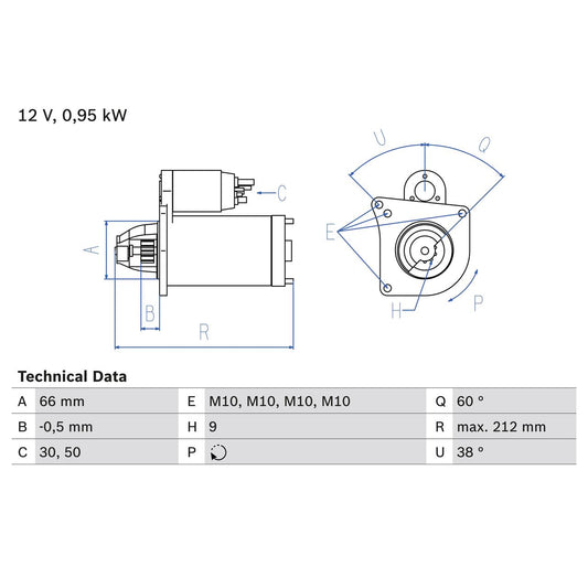 BOSCH 0986015010 Starter