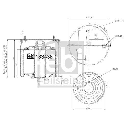 FEBI FE183438 Air Suspension Bellow
