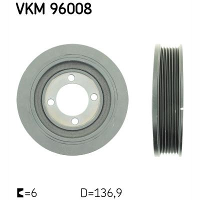 SKF VKM96008 Crankshaft Belt Pulley