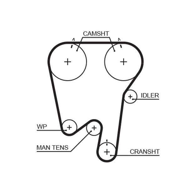 GATES GAT5343XS Timing Belt
