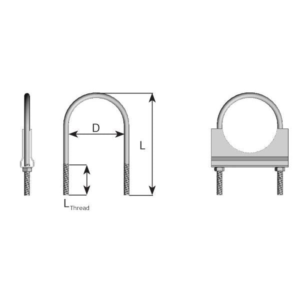DINEX DIN90155 Exhaust System Clamping Piece