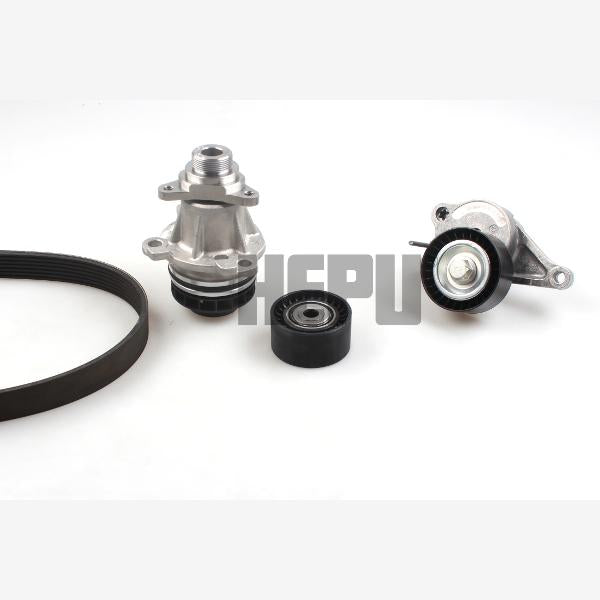 HEPU PK09071 Water Pump + V-Ribbed Belt Kit