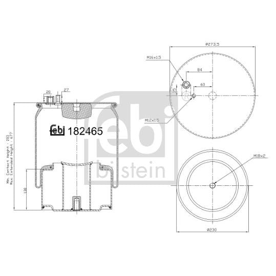 FEBI FE184254 Air Suspension Bellow