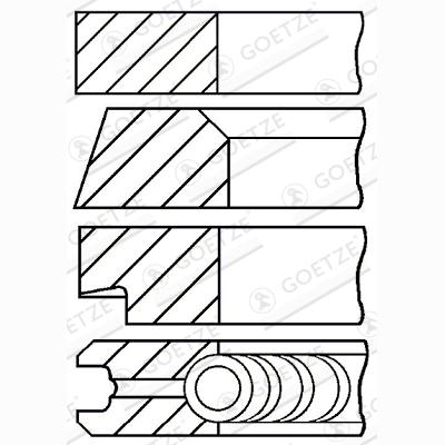 GOETZE 08-267500-00 Piston Ring Kit