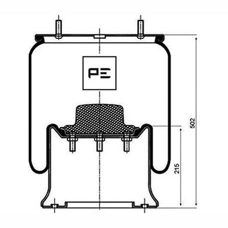 PETERS 084.221-71 Air Suspension Bellow