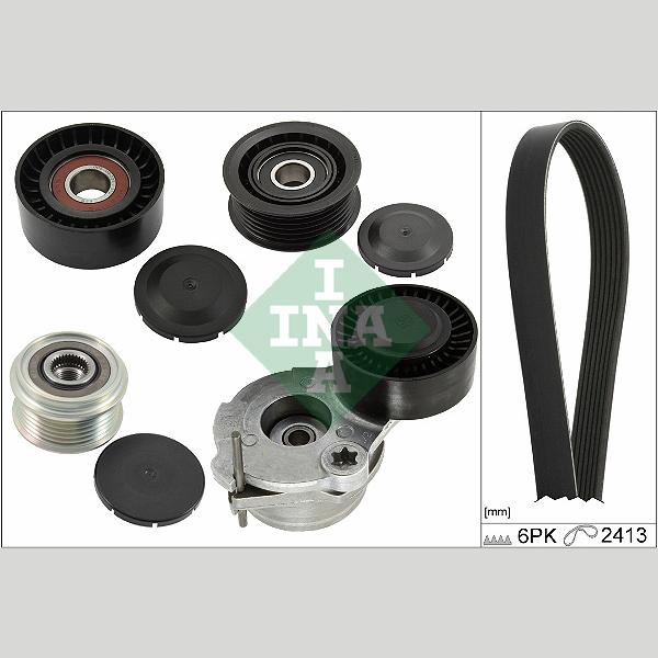 INA 529048420 V-Ribbed Belt Set