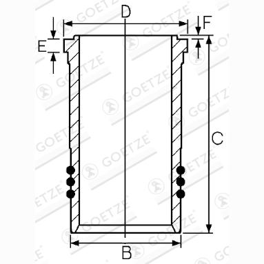 GOETZE 15-260080-00 Cylinder Liner