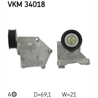 SKF VKM34018 V-Ribbed Belt Tensioner Pulley