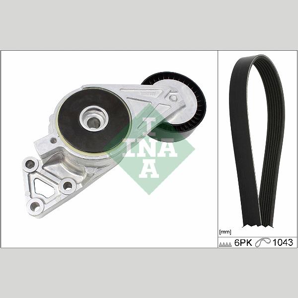 INA 529042910 V-Ribbed Belt Set