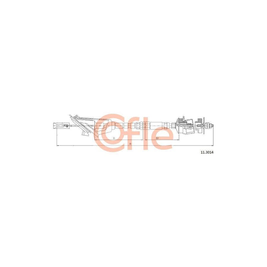 Cofle 11.3014 Clutch Cable for Peugeot 106