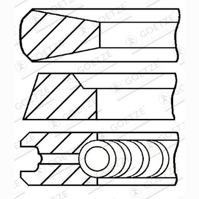 GOETZE 08-288300-00 Piston Ring Kit