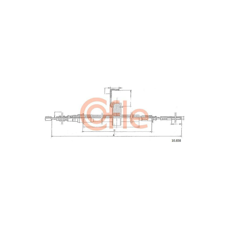 Cofle 10.858 Hand Brake Cable for Saab 9000