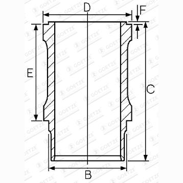 GOETZE 14-611250-00 Cylinder Liner