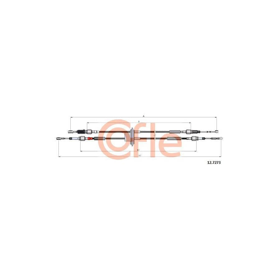 Cofle 92.12.7273 Cable, Manual Transmission for Fiat 500