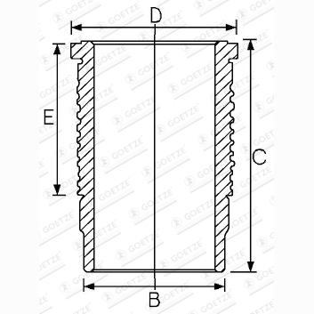 GOETZE 14-673080-00 Cylinder Liner