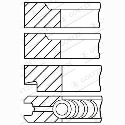 GOETZE 08-202400-10 Piston Ring Kit