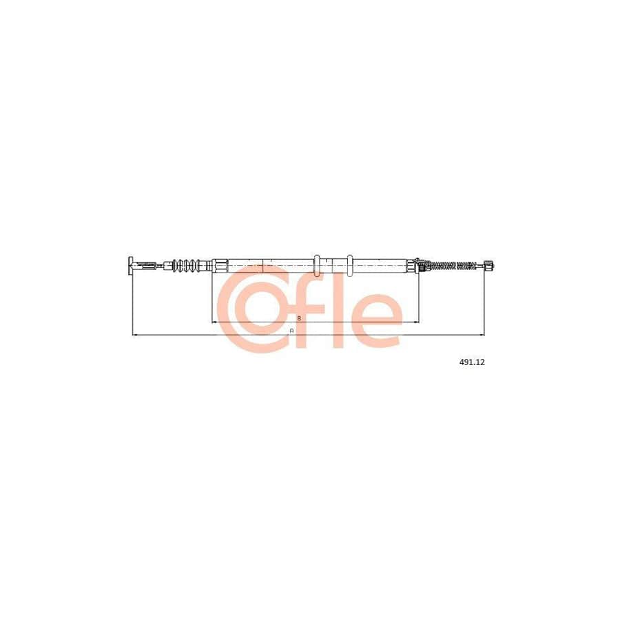 Cofle 92.491.12 Hand Brake Cable for Fiat Multipla (186)