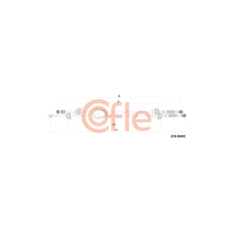 Cofle 2Cb.Ni001 Cable, Manual Transmission for Nissan Qashqai / Qashqai 2 I (J10, Nj10)