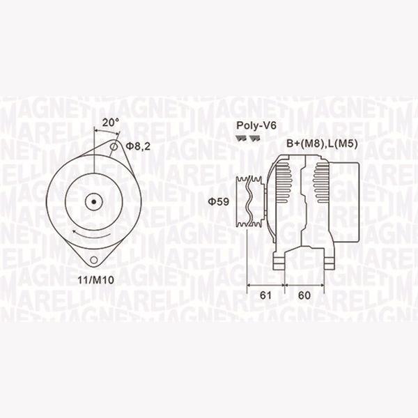 MAGNETI MARELLI 063731643010 Alternator