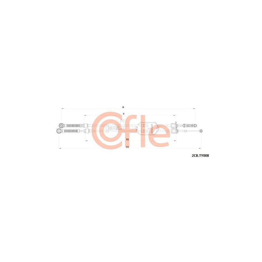 Cofle 92.2Cb.Ty008 Cable, Manual Transmission for Toyota Yaris II Hatchback (Xp9)