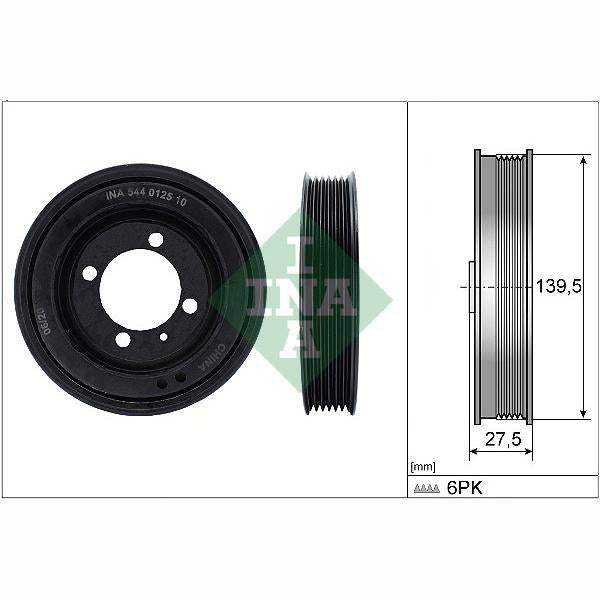 INA 544012510 Crankshaft Belt Pulley