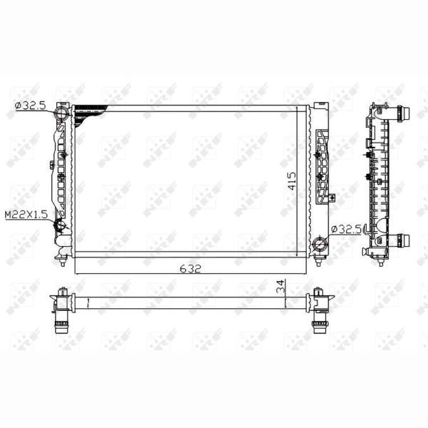 NRF NRF539504A Engine Radiator