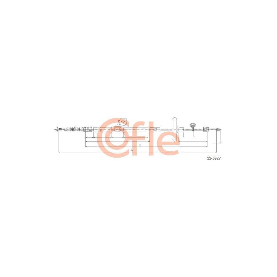 Cofle 92.11.5827 Hand Brake Cable for Chevrolet Orlando (J309)