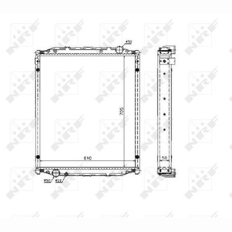 NRF NRF51604 Engine Radiator