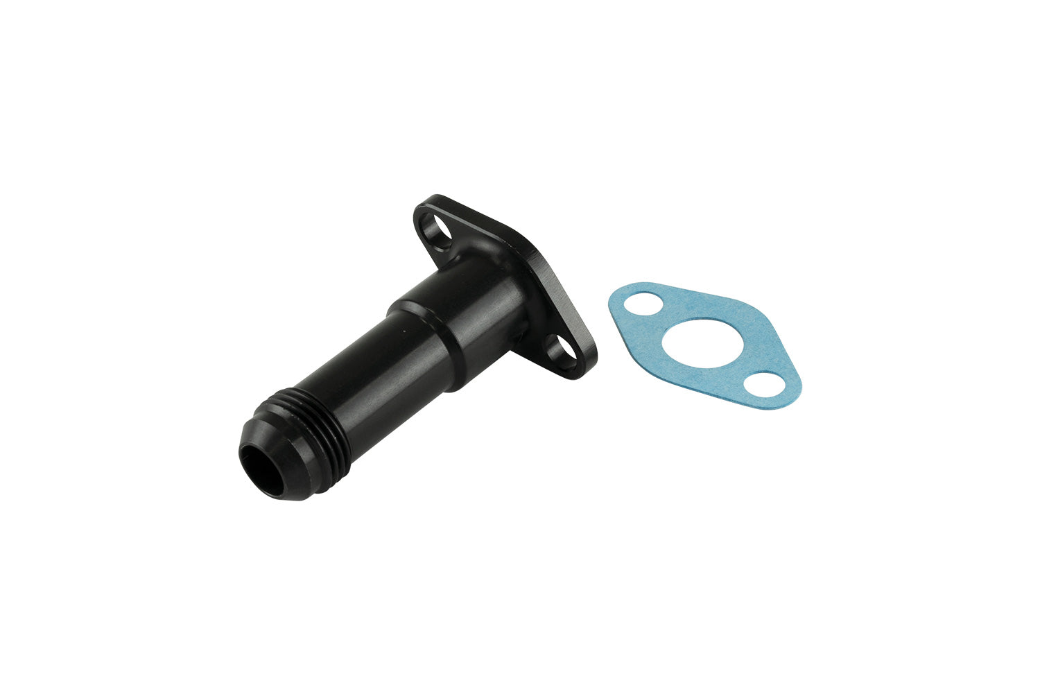 38.1mm 10AN 75mm Extended Oil Drain Black | ML Performance Car Parts