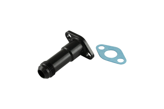38.1mm 10AN 75mm Extended Oil Drain Black | ML Performance Car Parts