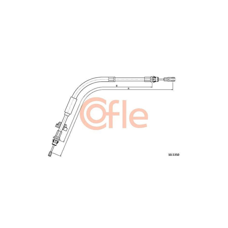 Cofle 92.10.5350 Hand Brake Cable for Ford Transit Custom