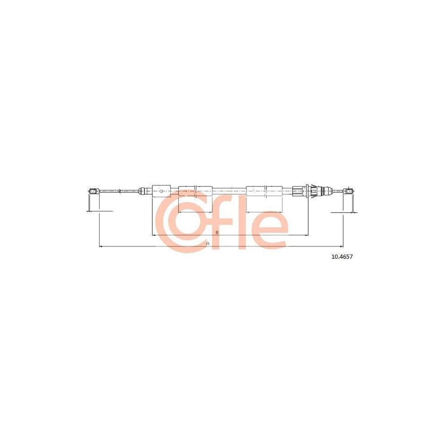 Cofle 92.10.4657 Hand Brake Cable for Citroen Xsara Picasso (N68)