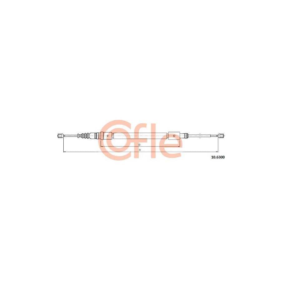 Cofle 92.10.6300 Hand Brake Cable for Citroen C4 II Cactus