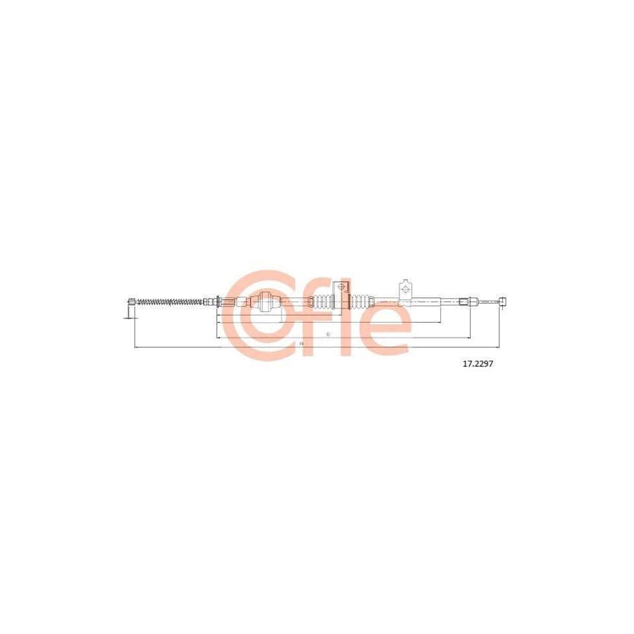 Cofle 17.2297 Hand Brake Cable for Mitsubishi Lancer