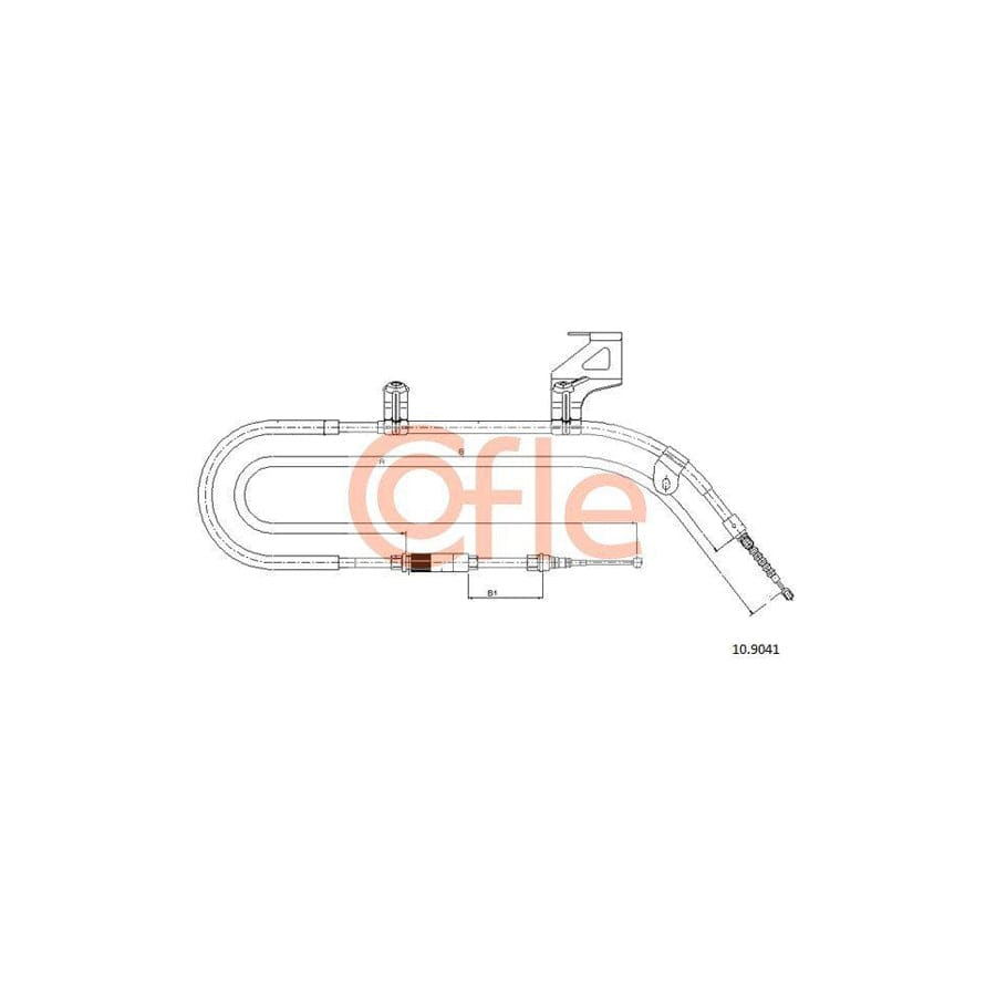 Cofle 10.9041 Hand Brake Cable for Skoda Superb I Saloon (3U4)