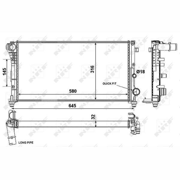 NRF NRF58376 Engine Radiator