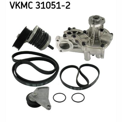 SKF VKMC31051-2 Water Pump + V-Ribbed Belt Kit