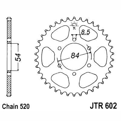 JT JTR602,44 Chain Sprocket