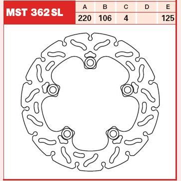TRW MOTO MST362SL Brake Disc