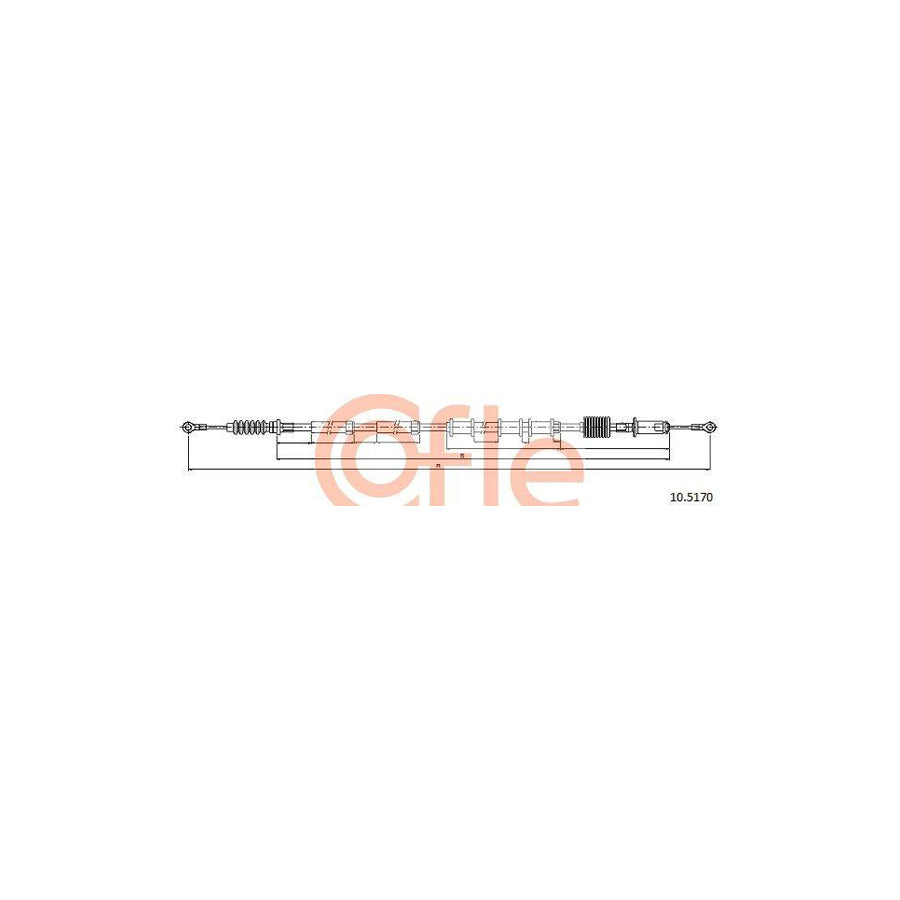 Cofle 92.10.5170 Hand Brake Cable for Land Rover Discovery I (Lj)