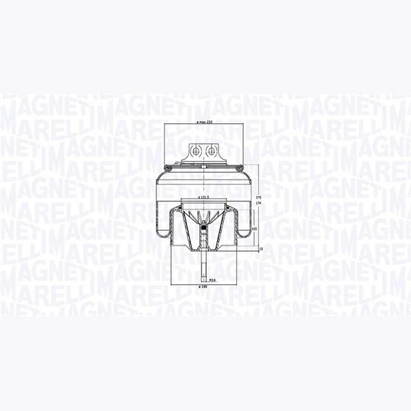 MAGNETI MARELLI 030607020274 Compressed-Air System Air Tank