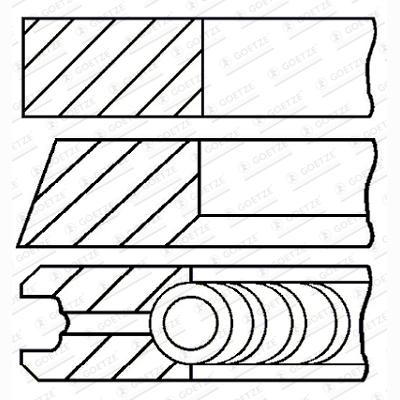 GOETZE 08-433007-00 Piston Ring Kit