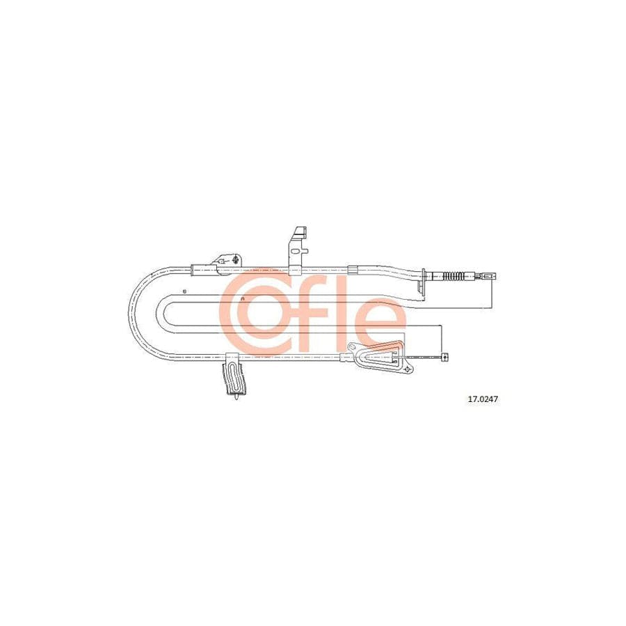 Cofle 17.0247 Hand Brake Cable for Nissan Primera