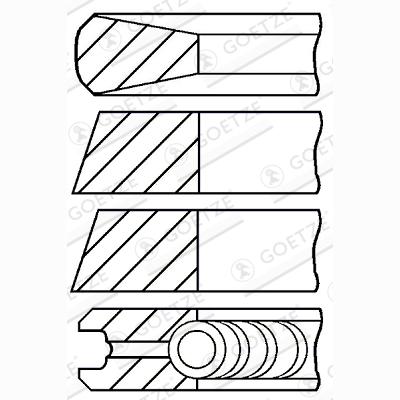 GOETZE 08-781000-00 Piston Ring Kit