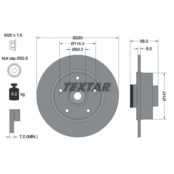 AUTOFREN SEINSA D7-155C Brake Caliper Guide Sleeve Kit