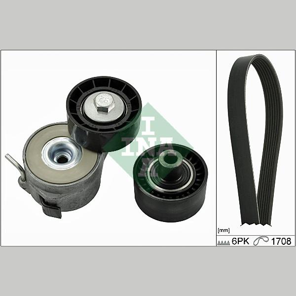 INA 529004610 V-Ribbed Belt Set