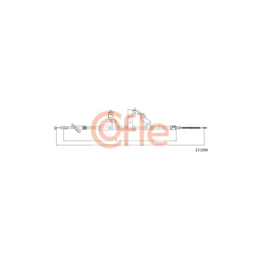 Cofle 92.17.2583 Hand Brake Cable for Hyundai Tucson (Jm)