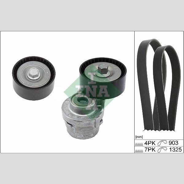 INA 529038610 V-Ribbed Belt Set