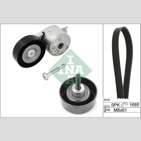 INA 529021810 V-Ribbed Belt Set