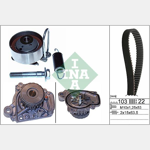 INA 530050531 Water Pump & Timing Belt Kit